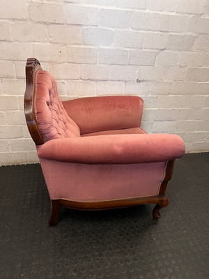 Vintage Victorian Style Tufted Lounge Chairs - Pair - 2ndhandwarehouse.com