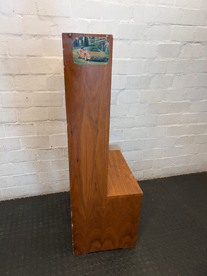 Vintage Stepped Wood Display Cabinet & Drawer Unit - 2ndhandwarehouse.com