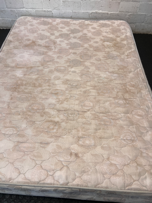 Quilted Cream Double Mattress - Visible Stains - 2ndhandwarehouse.com