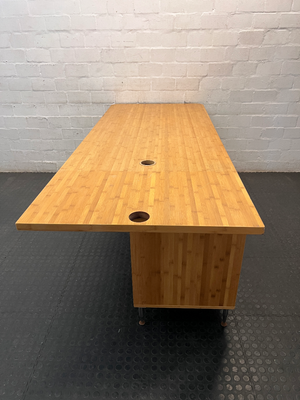Desk Bottom Cabinet with Slatted Door — Needs Repair & Upkeep - 2ndhandwarehouse.com