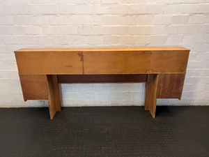 Double Wooden Headboard with Integrated Pedestals - 2ndhandwarehouse.com