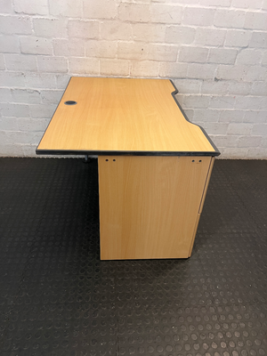 Ergonomic Office Desk with Integrated Pedestal Drawers — Good Working Order with Cable Trays - 2ndhandwarehouse.com