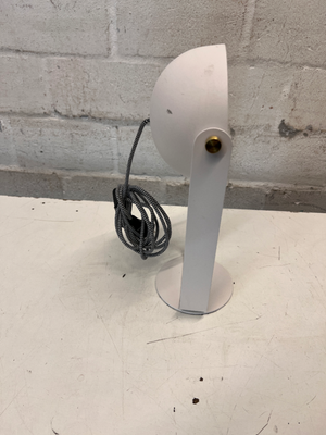 Modern White Metal Tilting Table Lamp — Good Working Order - Fair Used Condition - 2ndhandwarehouse.com