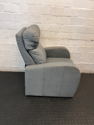 Grey Fabric High Back 1 Seater Couch — Visible Wear and Marking on F - 2ndhandwarehouse.com