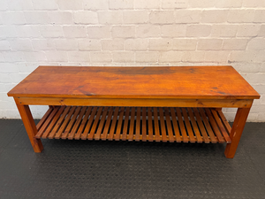 Large Oregon Pine Slatted Sideboard Server — Good Working O - 2ndhandwarehouse.com
