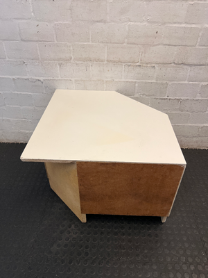 5 Piece White Bedroom Wardrobe and Dressing Unit — Well Used with Worn Paint F - 2ndhandwarehouse.com