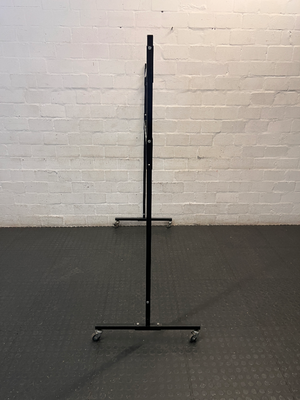 Double Tier Mobile Black Metal Clothing Rail — Well Used C - 2ndhandwarehouse.com