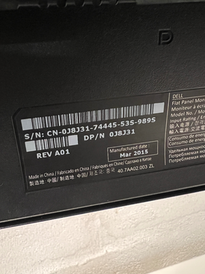 Dell Computer Monitor with Adjustable Stand — Good Working Order