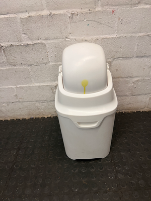 White Rotating Plastic Nappy Bin — Clean and Tested