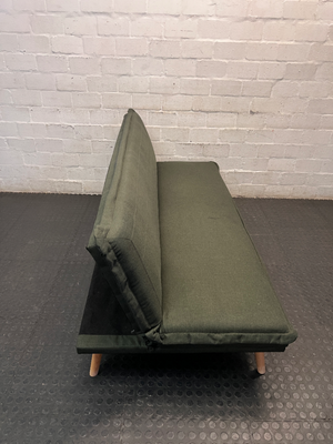 Mr Price Home Dark Green Fabric Sleeper Couch — Very Good Condition