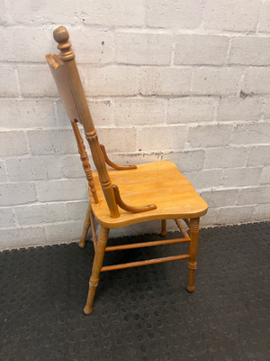 Carved Wooden Spindle Back Dining Chair