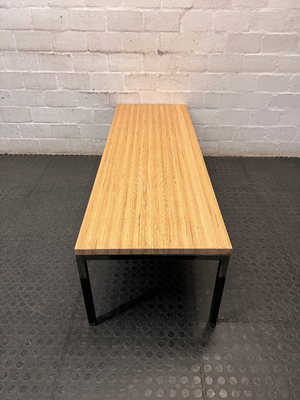 Low Profile Wood and Metal Coffee table