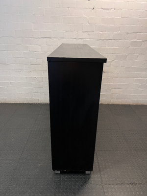 Dark Brown TV Unit with Frosted Glass Cabinets — Good Working Order