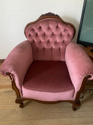 Vintage Victorian Style Tufted Lounge Chairs - Pair - 2ndhandwarehouse.com