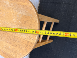 Set of 3 Classic Wooden Bar Stools - Light Wood Finish - 2ndhandwarehouse.com