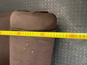 Brown Fabric 2-Seater Couch - Minor Wear to Arm and Base - 2ndhandwarehouse.com