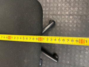 Red and Black Armless Swivel Office Chair — Scuffed Arm Rests - 2ndhandwarehouse.com