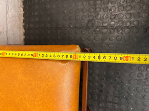 Vintage-Style Turned Wood Dining Chair with Padded Seat — Fair Condition, One Chair Damaged and Needs Repair - 2ndhandwarehouse.com