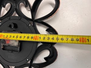 Bronze Scrollwork Quartz Wall Clock — Good Working Order - 2ndhandwarehouse.com