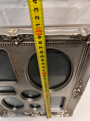 Antique Silver Ornate Multi-Aperture Photo Frame — Good Working Order - 2ndhandwarehouse.com