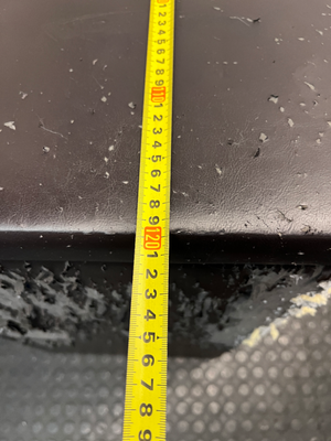 Dark Brown Upholstered Dressing Table with Mirror — Damaged Frame and Mirror Surround