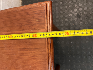 Classic Square Wooden Side Table with Turned Legs — Clean and Well Maintained - 2ndhandwarehouse.com