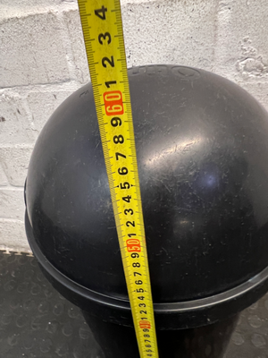Black and Silver Flip-Lid Plastic Bin