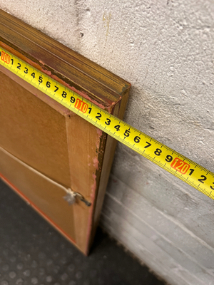 Ornate Gold-Toned Ribbed Wall Mirror — Good Condition