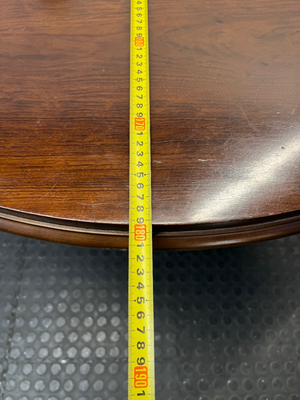 Oval Dark Wood Trestle Dining Table