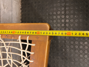 Vintage Wooden Dining Chair with Turned Detail — Damaged Riempie