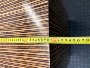 Contemporary Layered Wood Console Table — Used; Fair Condition