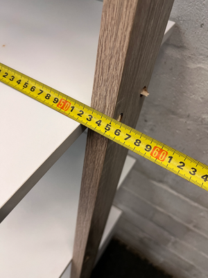 White and Light Wood Ladder Bookshelf with Drawer — General Wear and Maintenance