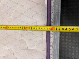 Queen Size Base Set with Fleur-de-lis Accents — Visible Surface Staining and Use