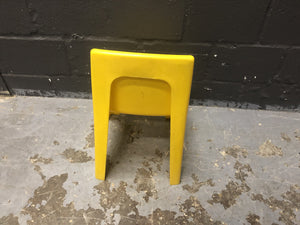 Kid plastic chair in yellow