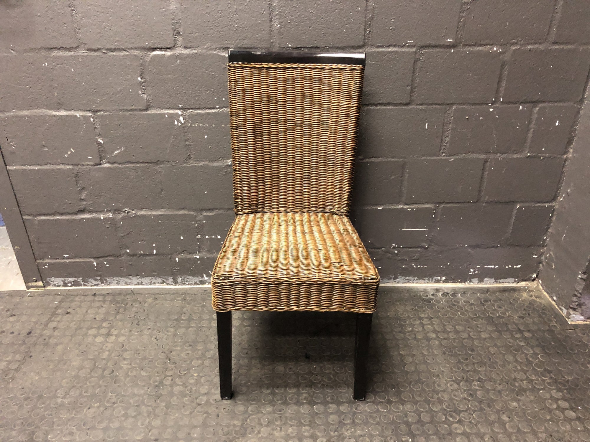 Wicker Dining Chair in Brown