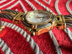 Michel Herbelin Cable Watch with Diamond Studs - Needs Service REDUCED