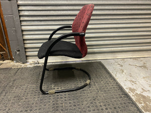 Red and Black Visitors Chair