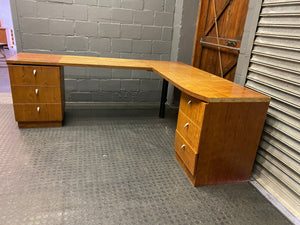 6 Drawer Corner L Shape Desk -REDUCED