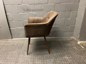 Brown Suede Arm Chair -REDUCED - PRICE DROP