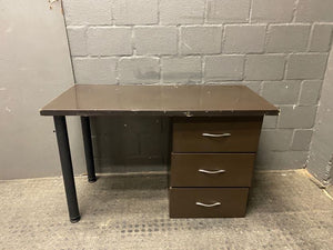 RHS Dark 3 Drawer Office Desk