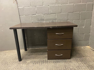 RHS Dark 3 Drawer Office Desk