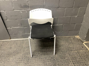 White plastic visitors chair - PRICE DROP - 2ndhandwarehouse.com