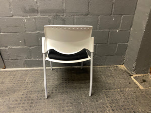 White plastic visitors chair - PRICE DROP - 2ndhandwarehouse.com