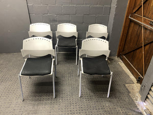 White plastic visitors chair - PRICE DROP - 2ndhandwarehouse.com