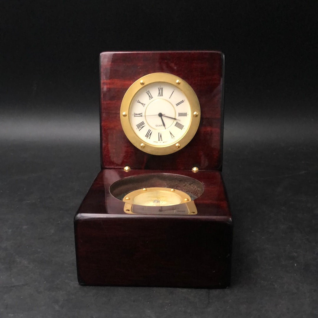 Watch an compass wooden box
