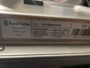 Russel Hobbs Silver Dishwasher (RHDW12DS)