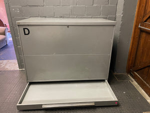Grey Top Open Metal Filing Cabinet