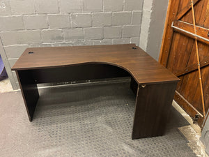 Dark Wood L Shape Desk(No Drawers) - PRICE DROP