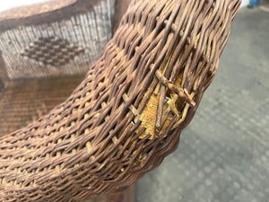 Wicker Dark Arm Chair