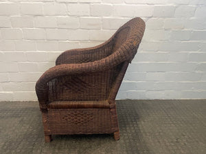 Wicker Dark Arm Chair